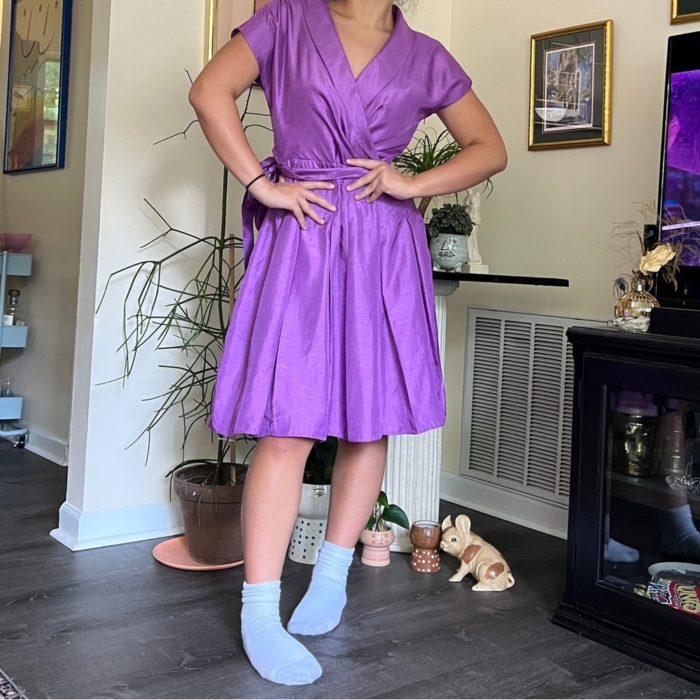 purple MAD MEN STYLE Evan Picone DRESS!¡!¡!¡!